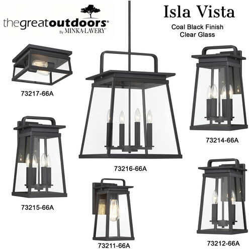 Great Outdoors Isla Vista 4 Light 16 inch Coal Outdoor Hanging